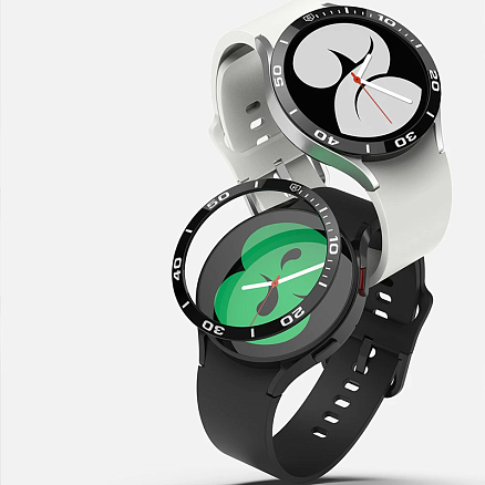 Защитная рамка для Samsung Galaxy Watch 4 44 мм на экран металлическая Ringke черная