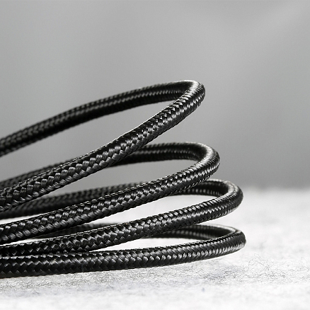 Кабель USB - MicroUSB для зарядки 3 м 2А плетеный Baseus Cafule черно-серый