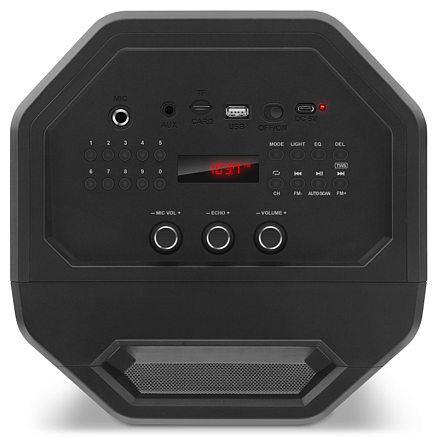 Портативная акустическая система Sven PS-680 с подсветкой, FM-радио, USB и поддержкой MicroSD карт черная