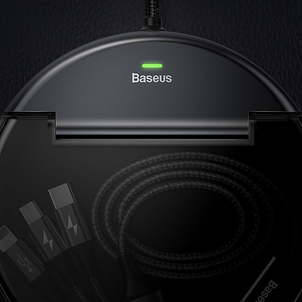 Разветвитель USB на 3 порта в авто с кабелем USB - MicroUSB, Lightning, Type-C (быстрая зарядка) Baseus Car Sharing черный