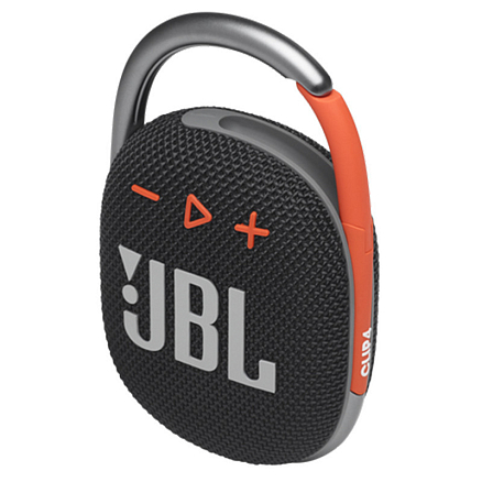 Портативная колонка JBL Clip 4 с защитой от воды черно-оранжевая