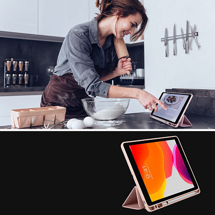 Чехол для iPad 10.2, 10.2 2020 книжка Spigen Urban Fit розовый