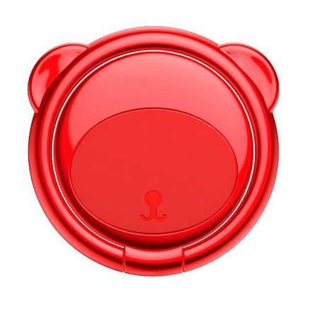 Держатель для телефона на палец Baseus Bear красный
