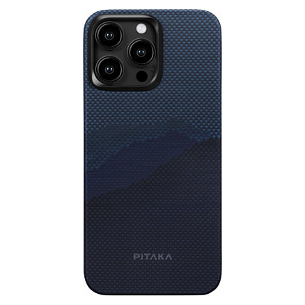 Чехол для iPhone 15 Pro кевларовый тонкий Pitaka MagEZ 4 StarPeak темно-синий