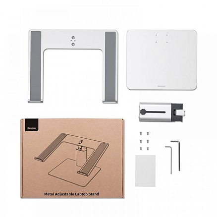 Подставка для ноутбука от 11 до 17,3 дюймов Baseus Metal Adjustable серебристая