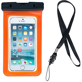 Водонепроницаемый чехол для телефона до 6.7 дюйма Hurtel оранжевый