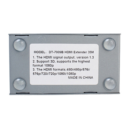 Удлинитель HDMI (HDMI Extender+ Splitter (разветвитель) на 2 порта) до 35 метров по витой паре Dtech DT-7009B с питанием