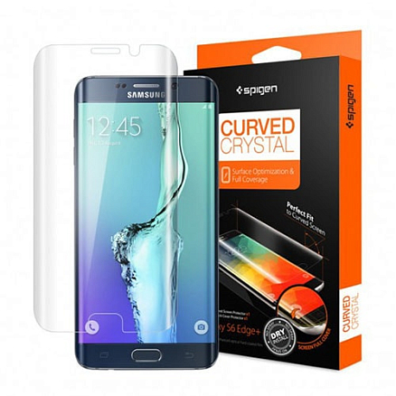 Пленка защитная на экран и заднюю крышку для Samsung Galaxy S6 edge+ Spigen SGP изогнутая