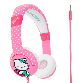 Наушники для детей OTL накладные Hello Kitty розовые