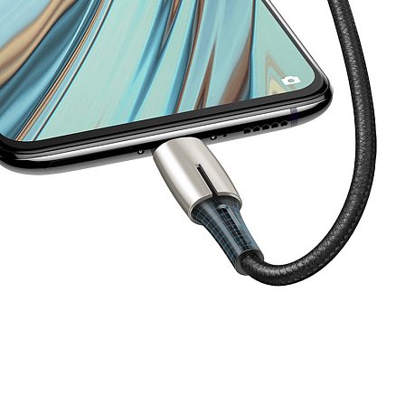 Кабель USB - MicroUSB для зарядки 0,5 м 4А плетеный Baseus Waterdrop (быстрая зарядка) черный