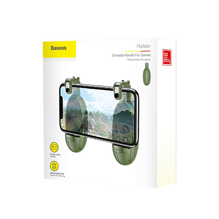 Триггеры (джойстик) для телефона Baseus Grenade (2 кнопки) темно-зеленые