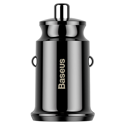Зарядное устройство автомобильное с двумя USB входами 3.1А Baseus Grain черное