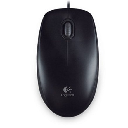 Мышь проводная Logitech B100 черная