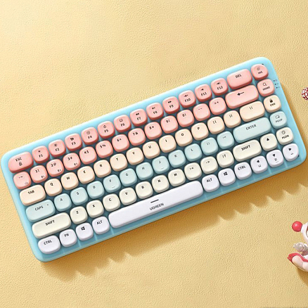 Клавиатура беспроводная Bluetooth Ugreen Fun KU101-15227 механическая с подсветкой розовая