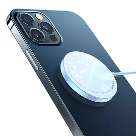 Беспроводная магнитная зарядка MagSafe для iPhone 15W Usams US-CD155 белая