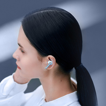 Наушники TWS беспроводные Haylou W1 вакуумные с микрофоном белые