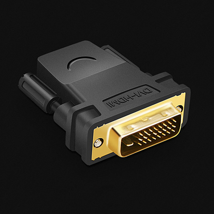 Переходник (преобразователь) DVI - HDMI (папа - мама) Ugreen 20124 черный