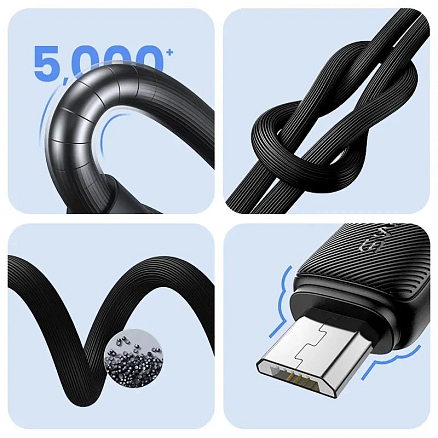 Кабель USB - MicroUSB для зарядки 1 м 2A Usams US-SJ690 черный