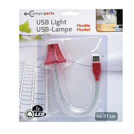 USB светильник на гибкой ножке Compu Parts Лампа красный