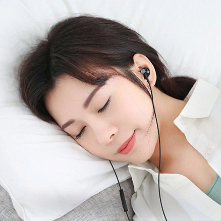 Наушники Xiaomi Mi Dual Driver Earphones в разъем Type-C вкладыши с микрофоном и пультом черные