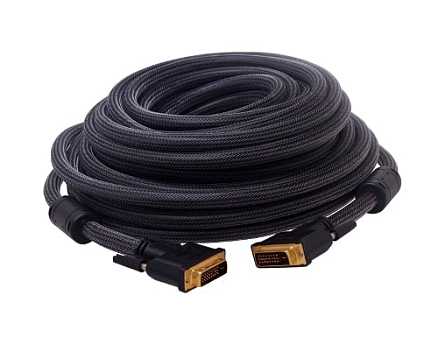 Кабель DVI-D - DVI-D (папа-папа) длина 15 м Dtech DT-D1015 с ферритами