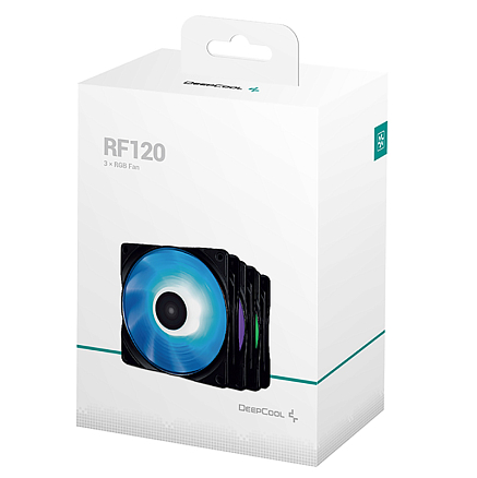 Вентилятор (кулер) для корпуса ПК Deepcool RF 120 с RGB-подсветкой комплект 3 шт.