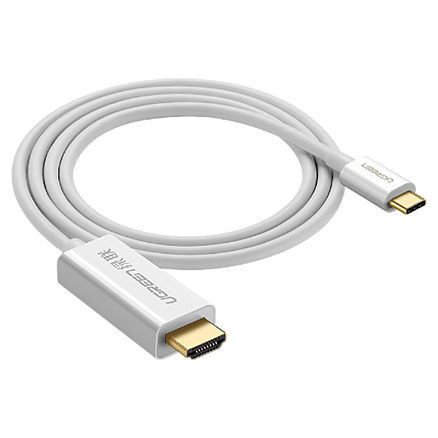 Кабель Type-C - HDMI (папа - папа) длина 1,5 м 4K 60Hz Ugreen MM121 белый