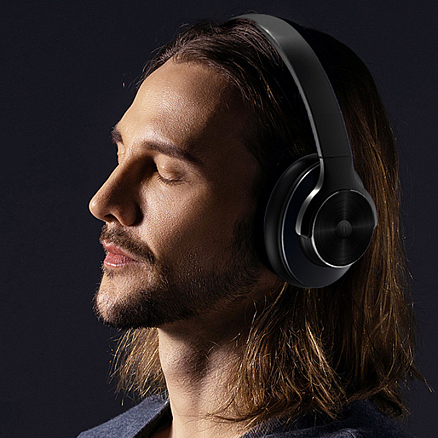 Наушники беспроводные Bluetooth WiWU Pilot One накладные с микрофоном и шумоподавлением черные