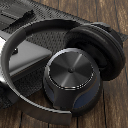 Наушники беспроводные Bluetooth WiWU Pilot One накладные с микрофоном и шумоподавлением черные