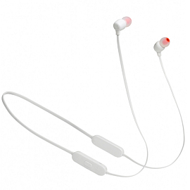 Наушники беспроводные Bluetooth JBL Tune 125BT вакуумные с микрофоном и пультом белые