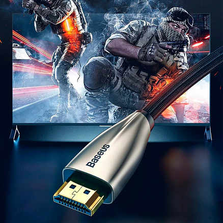 Кабель HDMI - HDMI (папа - папа) длина 5 м версия 2.0 4K 60Hz Baseus Horizontal черный