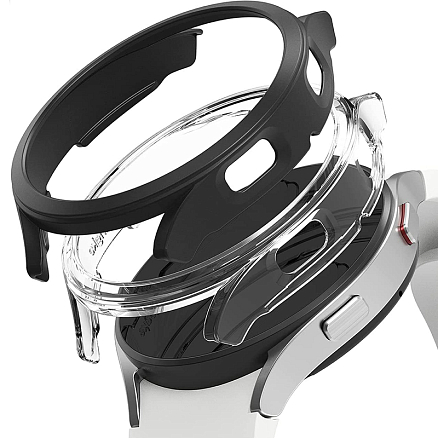Чехол для Samsung Galaxy Watch 4 Classic 46 мм ультратонкий пластиковый Ringke Slim 2 шт. черный матовый + прозрачный