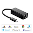 Переходник Type-C  - Ethernet RJ45 (папа - мама) с кабелем Ugreen 30287 черный