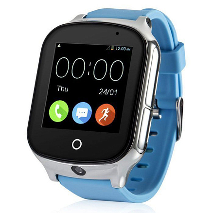 Детские умные часы с GPS трекером Smart Baby Watch GW19 голубые