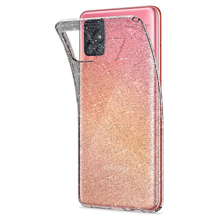 Чехол для Samsung Galaxy A51 гелевый с блестками Spigen SGP Liquid Crystal Glitter прозрачный