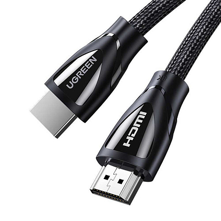 Кабель HDMI - HDMI (папа - папа) длина 3 м версия 2.1 8K 60Hz плетеный Ugreen HD140 черный