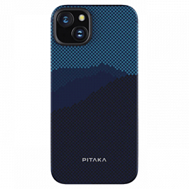 Чехол для iPhone 15 кевларовый тонкий Pitaka MagEZ 4 StarPeak темно-синий