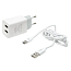 Зарядное устройство сетевое с двумя USB входами 2.1A и Lightning кабелем Nexy Jet Series MC02 белое