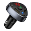 FM модулятор (трансмиттер) автомобильный с громкой связью, Type-C PD 18W и USB QC для зарядки Hoco E51 Road Treasure черный