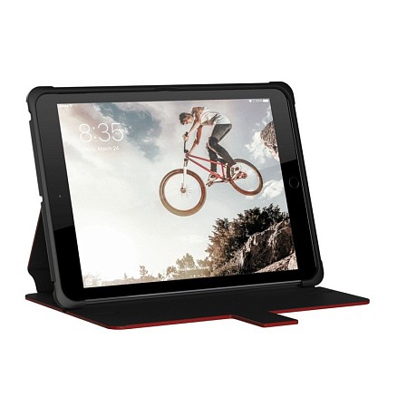 Чехол для iPad 2018, 2017, iPad Air гибридный для экстремальной защиты - книжка Urban Armor Gear UAG Metropolis красно-черный