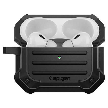 Чехол для наушников AirPods Pro 2 гелевый Spigen Tough Armor MagFit черный