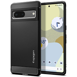 Чехол для Google Pixel 7 гелевый Spigen Rugged Armor черный