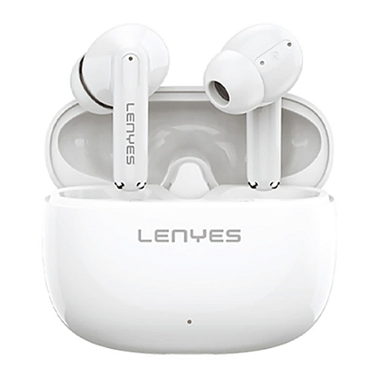 Наушники TWS беспроводные Lenyes AIR 68 вакуумные с микрофоном белые