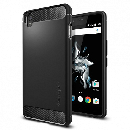 Чехол для OnePlus X (E1003) гелевый Spigen SGP Rugged Armor черный