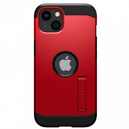 Чехол для iPhone 13 mini гибридный для экстремальной защиты Spigen SGP Tough Armor красный
