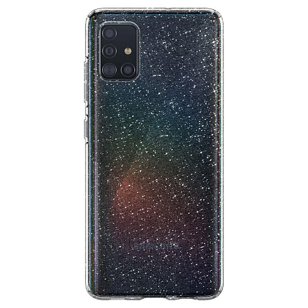 Чехол для Samsung Galaxy A51 гелевый с блестками Spigen SGP Liquid Crystal Glitter прозрачный