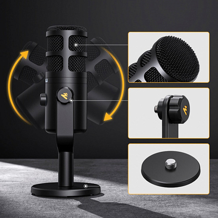 Микрофон для стрима Maono PD100U черный
