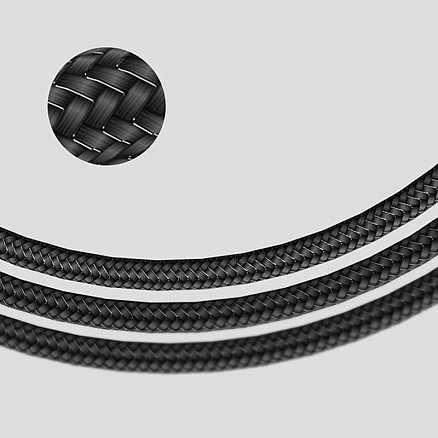 Кабель USB - MicroUSB для зарядки 1 м 2А с угловым штекером плетеный Baseus MVP Elbow черный