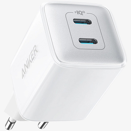 Зарядное устройство сетевое с двумя Type-C входами 40W 2A Anker PowerPort III Nano Pro (быстрая зарядка PD) белое