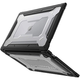 Чехол для Apple MacBook Pro 16 Touch Bar A2141 гибридный Spigen Rugged Armor прозрачно-черный матовый
